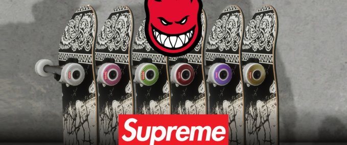 Gear Supreme x Spitfire complete wheel set Skater XL mod