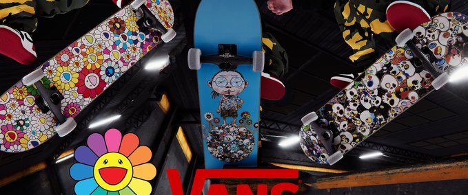Gear Vans x Takashi Murakami complete deck set Skater XL mod