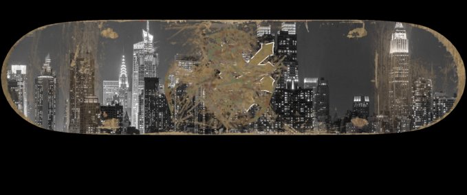 Other Zoo York Black & white City Gold Logo Board Used Skater XL mod