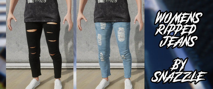 Gear Womens Ripped Jeans Skater XL mod