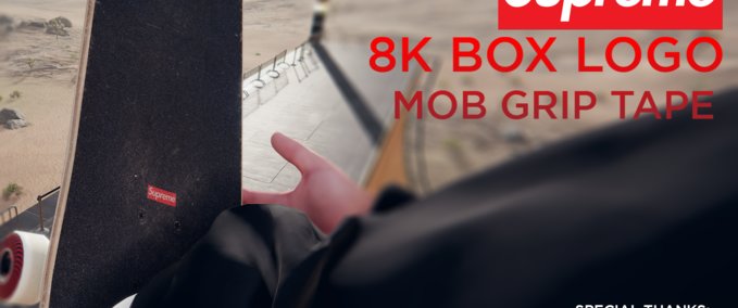 Other SUPREME BOX LOGO MOB GRIPTAPE 8K Skater XL mod