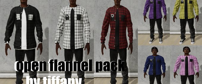 Gear Open Flannel Pack (7 Colors) Skater XL mod