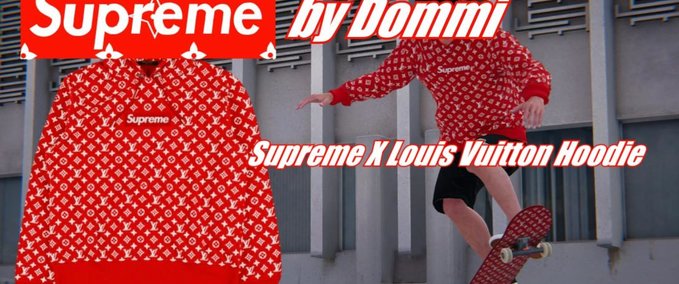 Skater XL: Supreme x Louis Vuitton Box Logo Hoodie v 1.0 Real Brand