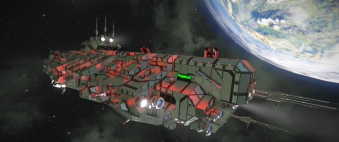 Blueprint ( C.C.I ) Heavy Battle Cruiser Pegasus Space Engineers mod