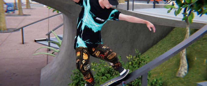 Other Missing Since Thursday Lightning Shirt Skater XL mod