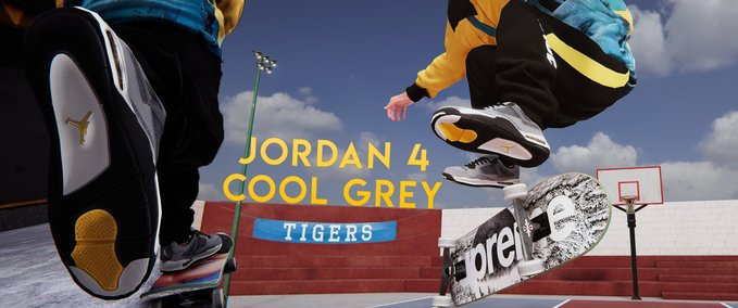 Gear Jordan 4 Cool Grey Skater XL mod