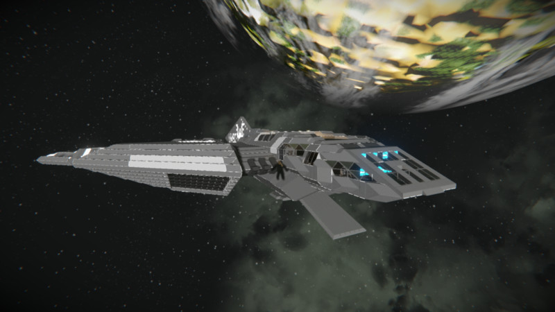 Space Engineers: UNSC INFINITY HALO WARSHIP v 1.0 Blueprint, Ship,  Large_Grid, Safe Mod für Space Engineers