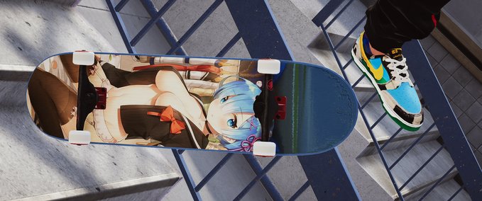 Gear Rem Re:Zero, Anime Girl Deck Foil Skater XL mod