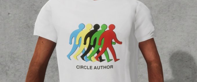 Short Sleeve T-Shirt Circle Author Tee Pack Skater XL mod