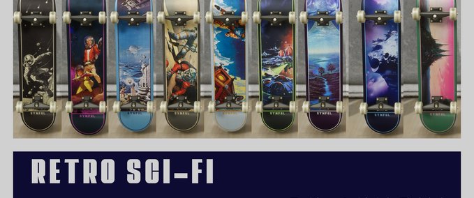 Fakeskate Brand Retro Sci-Fi Deck Sets Skater XL mod