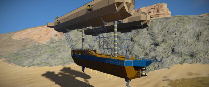Blueprint Steampunk airship Space Engineers mod