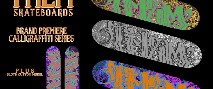 Gear THEM Skateboards Calligraffiti Series Skater XL mod