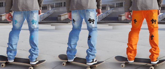 Other Chrome Hearts Levi’s Patchwork Denim - 3 Pack Skater XL mod