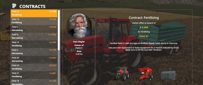 Useful Thins Refresh Contracts Farming Simulator mod