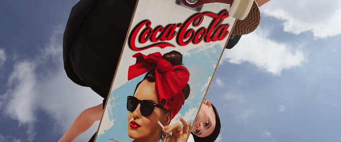 Gear Coca Cola PinUp Girl Deck Skater XL mod