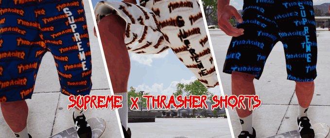Gear Supreme x Thrasher All Over Shorts Skater XL mod