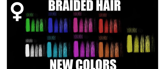 Other Female Braided Hair - New Colors Skater XL mod