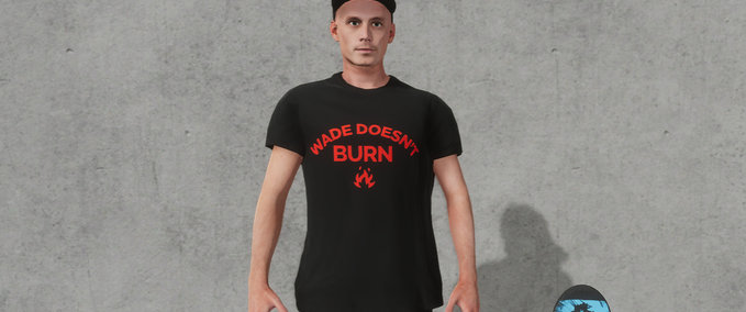 Gear Wade Doesn't Burn Men's T-Shirt Skater XL mod