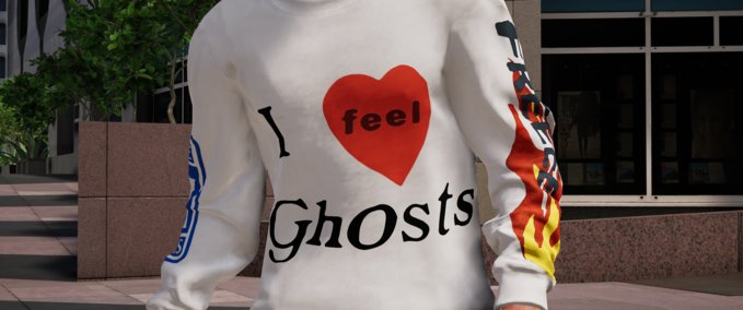 Gear Kanye West - I Feel Ghosts Crewneck Skater XL mod