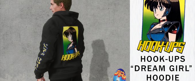 Other Hook-Ups "Dream Girl" Hoodie Skater XL mod