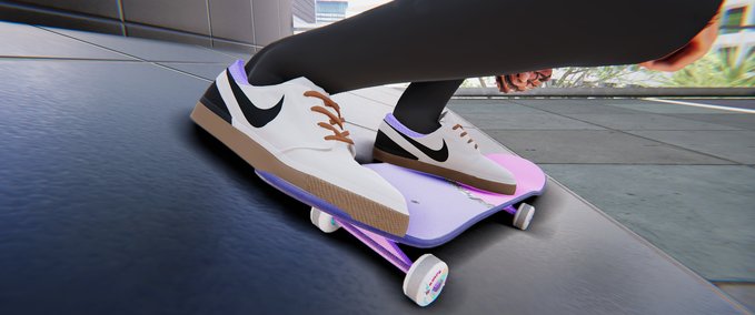 Gear Custom Female Nike SB Janoski Lilac Gum Skater XL mod