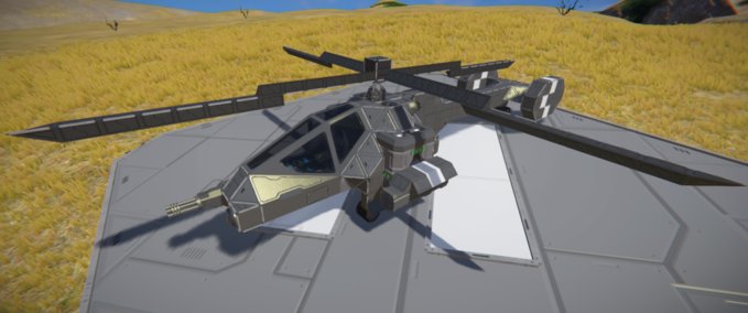 Blueprint AO-03 'Aeolus' Attack Helicopter Space Engineers mod