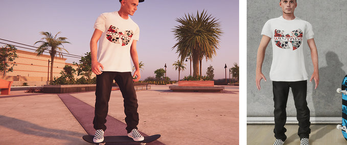 Gear Wutang Custom Day Of The Dead Logo T-Shirt Skater XL mod