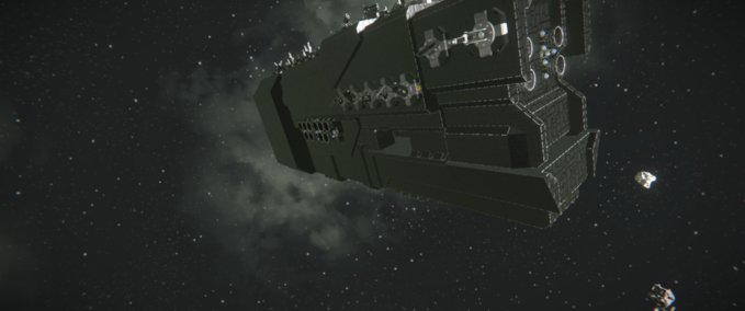 Blueprint Miniature thermopylae class supercarrier Space Engineers mod