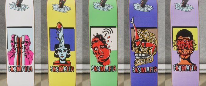 Gear SK8MAFIA Ward Art Series Deck Pack Skater XL mod