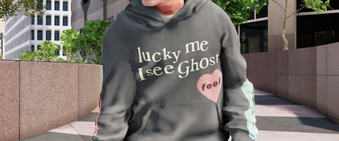 Gear Kanye West - Lucky Me I See Ghosts Hoodie Skater XL mod