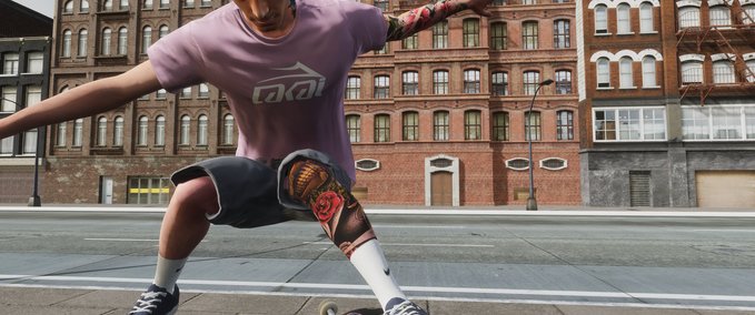 Gear Tattoos - Left Arm, Leg and Neck - Nike Socks Incl Skater XL mod