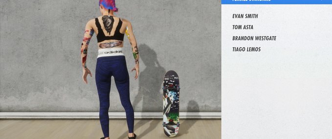 Pants female /tights with tatts Skater XL mod