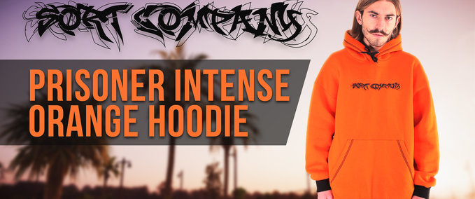 Gear Sort company PRISONER INTENSE ORANGE HOODIE Skater XL mod