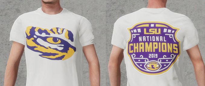 Gear LSU 2019 Champs Shirt Skater XL mod