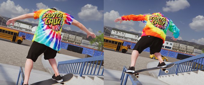 Gear Santa Cruz Tie Dye Hoody and T-shirt by Camp0 Skater XL mod