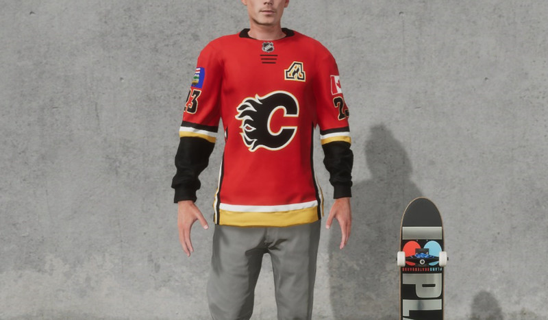 CustomCat Calgary Flames BLASTY Retro Crewneck Sweatshirt Sport Grey / L