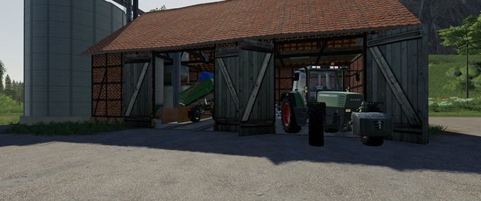 Gebäude Scheune mit Silos Landwirtschafts Simulator mod