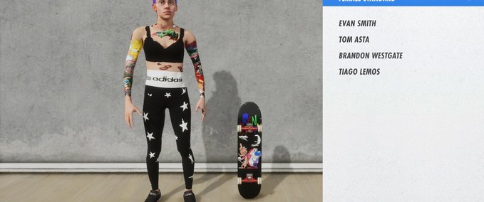 Pants blacktights  version 2 with stars added Skater XL mod