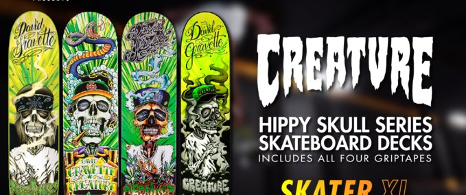 Gear Creature - Hippy Skulls Series [Urban_Fox] Skater XL mod