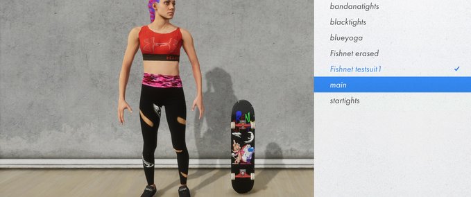 Gear tights with rips and i changed up the bra Skater XL mod