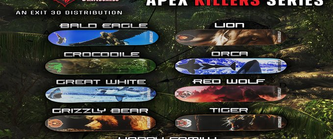 Fakeskate Brand Red Wolf Skateboards: Apex Killers Series Skater XL mod