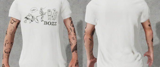 Gear BOZZ T-Shirt Hey White Skater XL mod