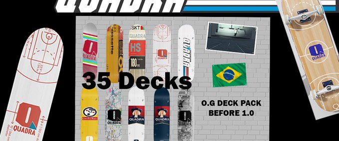 Sonstiges Deck Pack - Quadra fkSkateshop - O.g Collection Skater XL mod