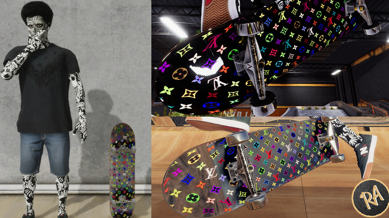 Skater XL: Louis Vuitton [FOIL] Ultra v 1.0 Gear, Fakeskate Brand, Deck Mod  für Skater XL