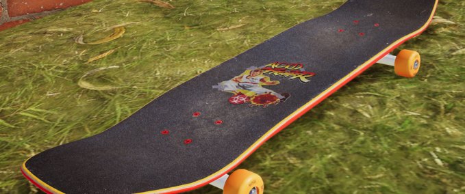 Gear "Acid Fighter" Griptape with Red Bolts Skater XL mod
