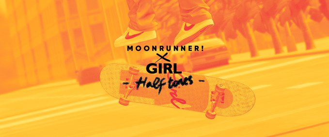 Gear Moonrunner x Girl - Halftones Collab Decks Skater XL mod