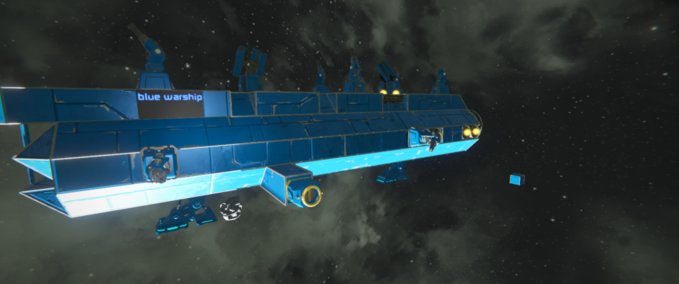 Blueprint blue warship Space Engineers mod