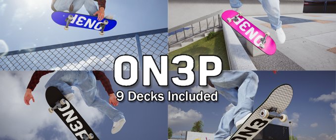 Gear ON3P Custom Color Deck Design Pack Skater XL mod