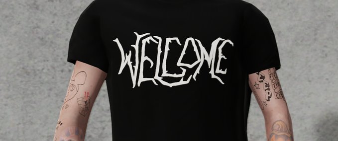 Real Brand Welcome Black Tee Skater XL mod
