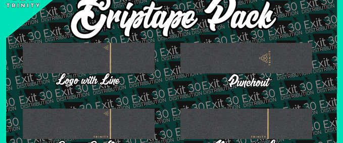 Fakeskate Brand Trinity Hardware Griptape Pack #1 Skater XL mod